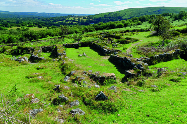 Deserted medieval village, Hound Tor, Devon