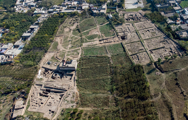 Aerial view from the north of the archaeological site of Barikot. Photo: Italian Archaeological Mission in Pakistan, 2023