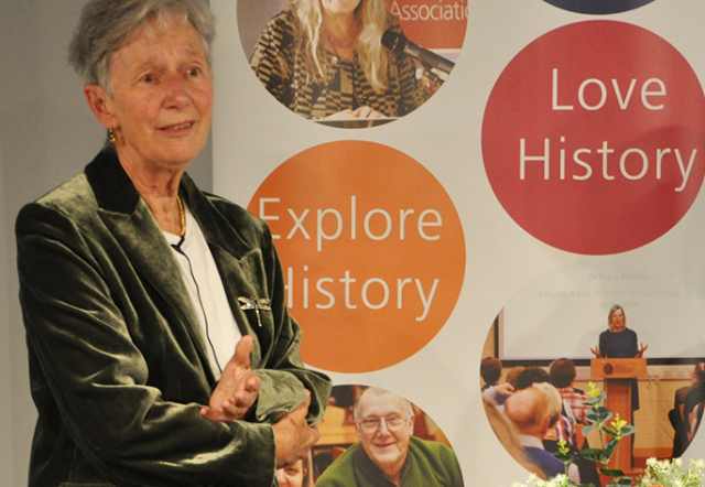 Professor Catherine Hall at the HA Awards evening 2024