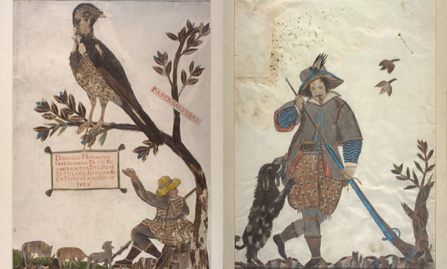 Pages from Dionisio Minaggio, ‘Libro di Piume’, c. 1618