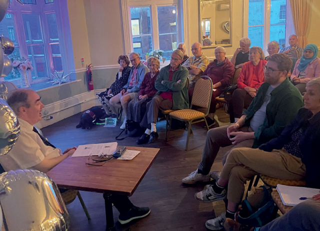 David Smith speaks to the East Sussex branch