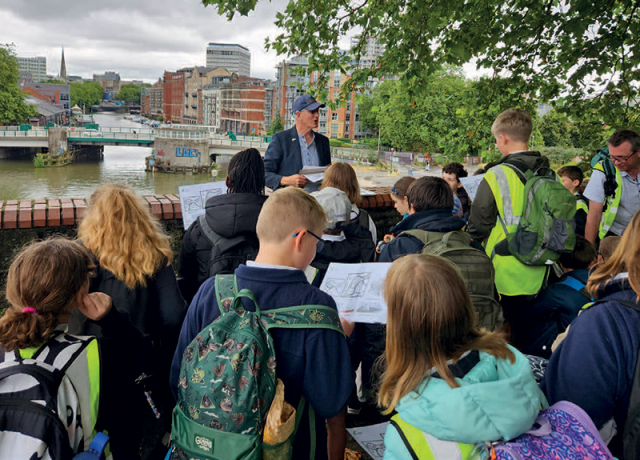 Primary school pupils visit Bristol Harbour with the local branch of the HA
