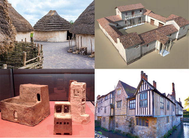 Houses in different historical eras