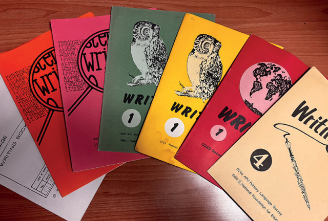 Children's writing books from the archive